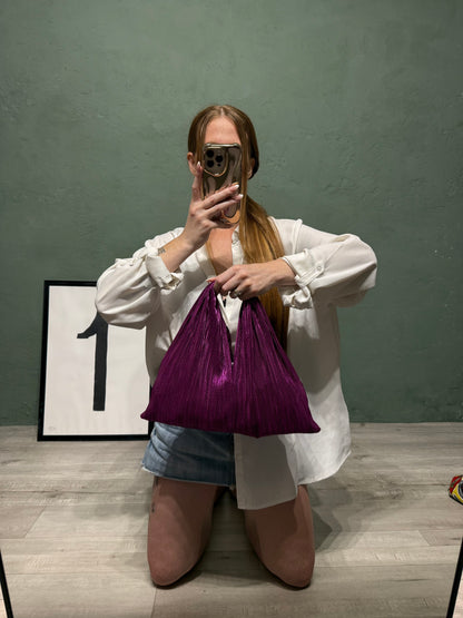 Borsa nodo ‘Purple plisse’