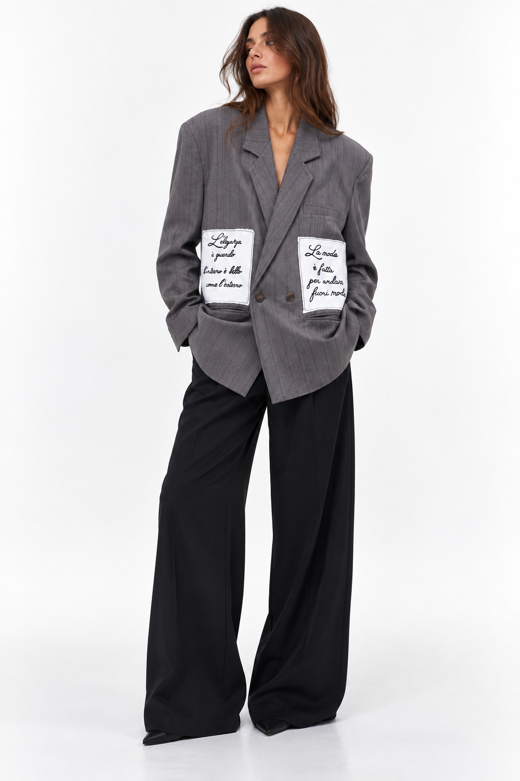 Blazer doppiopetto logo Chanel