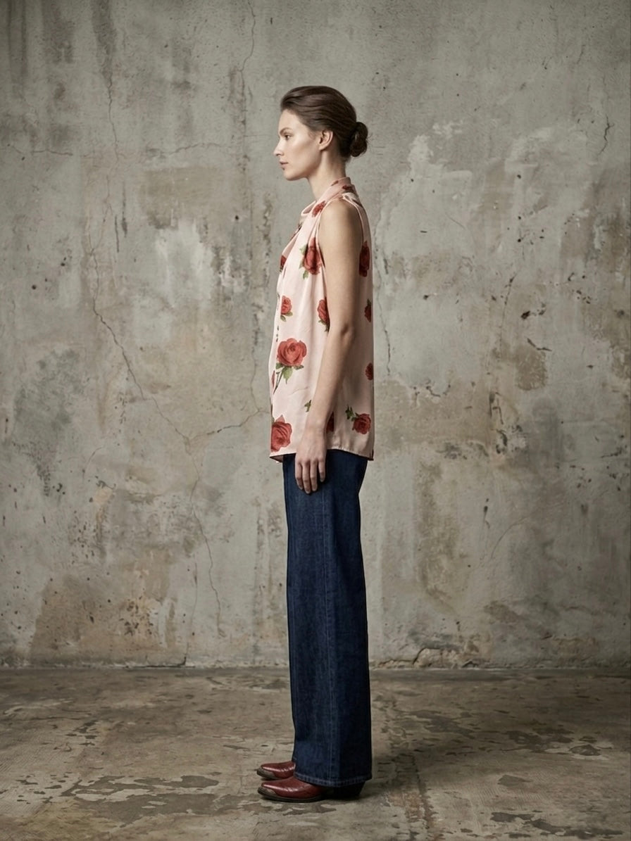 Blusa fantasia fiori MNG
