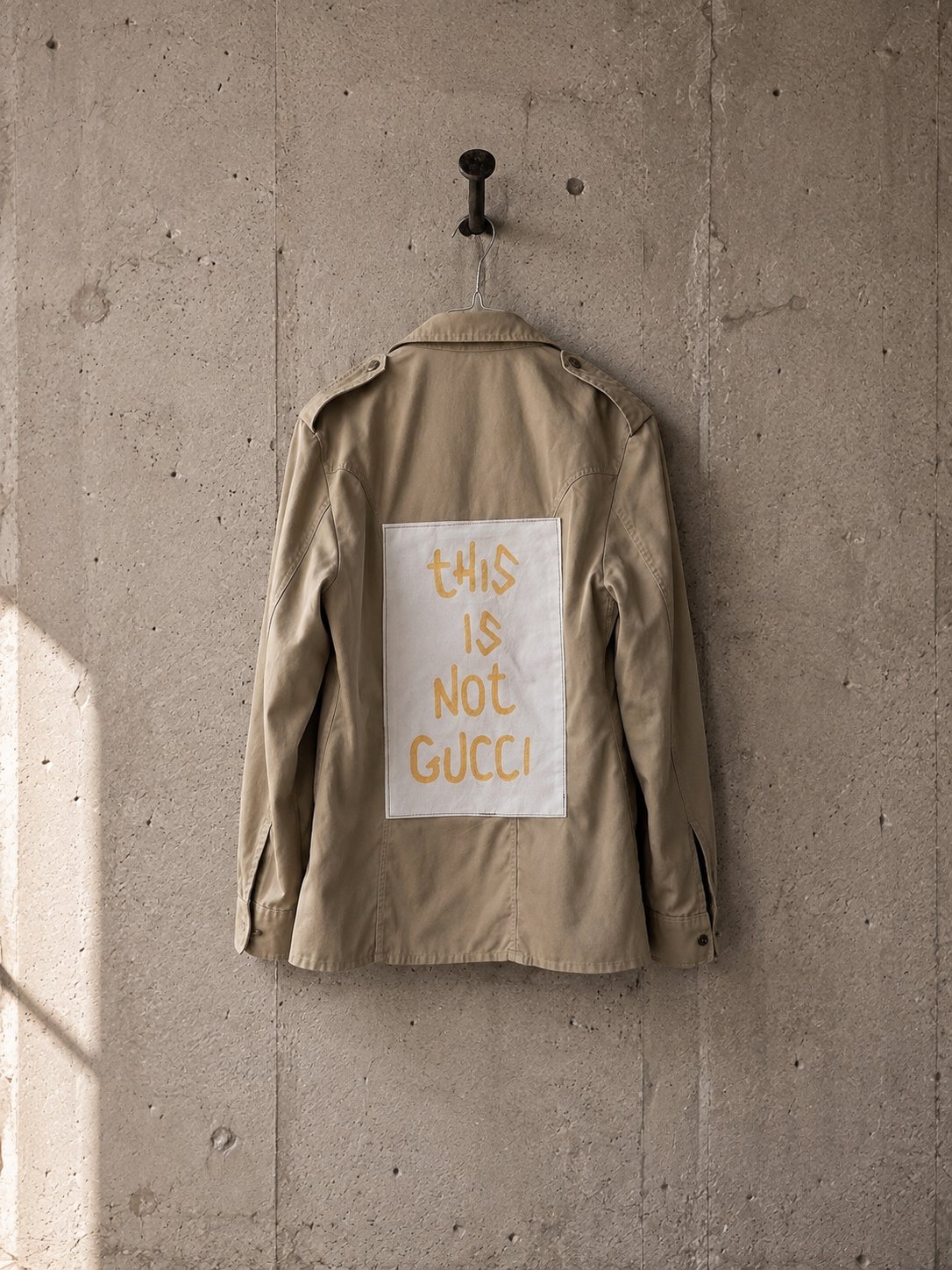 Camicia ‘this is not Gucci’ reworked