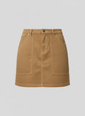 Minigonna denim cammello