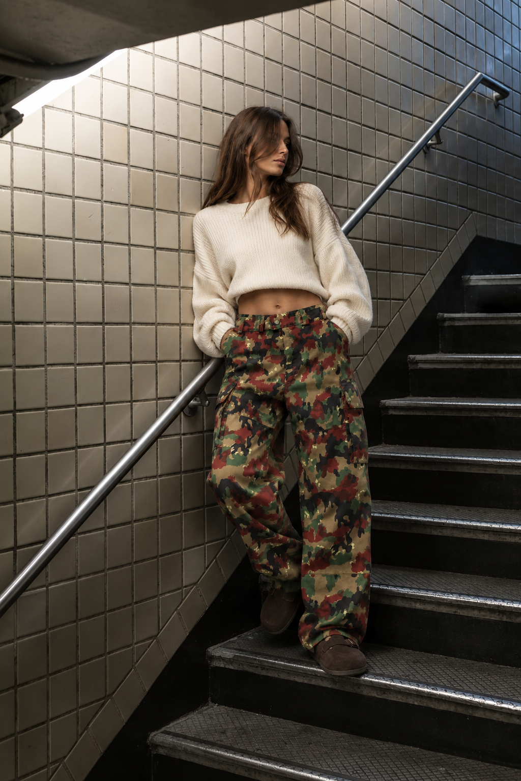 Pantaloni vintage Cargo Camouflage Over