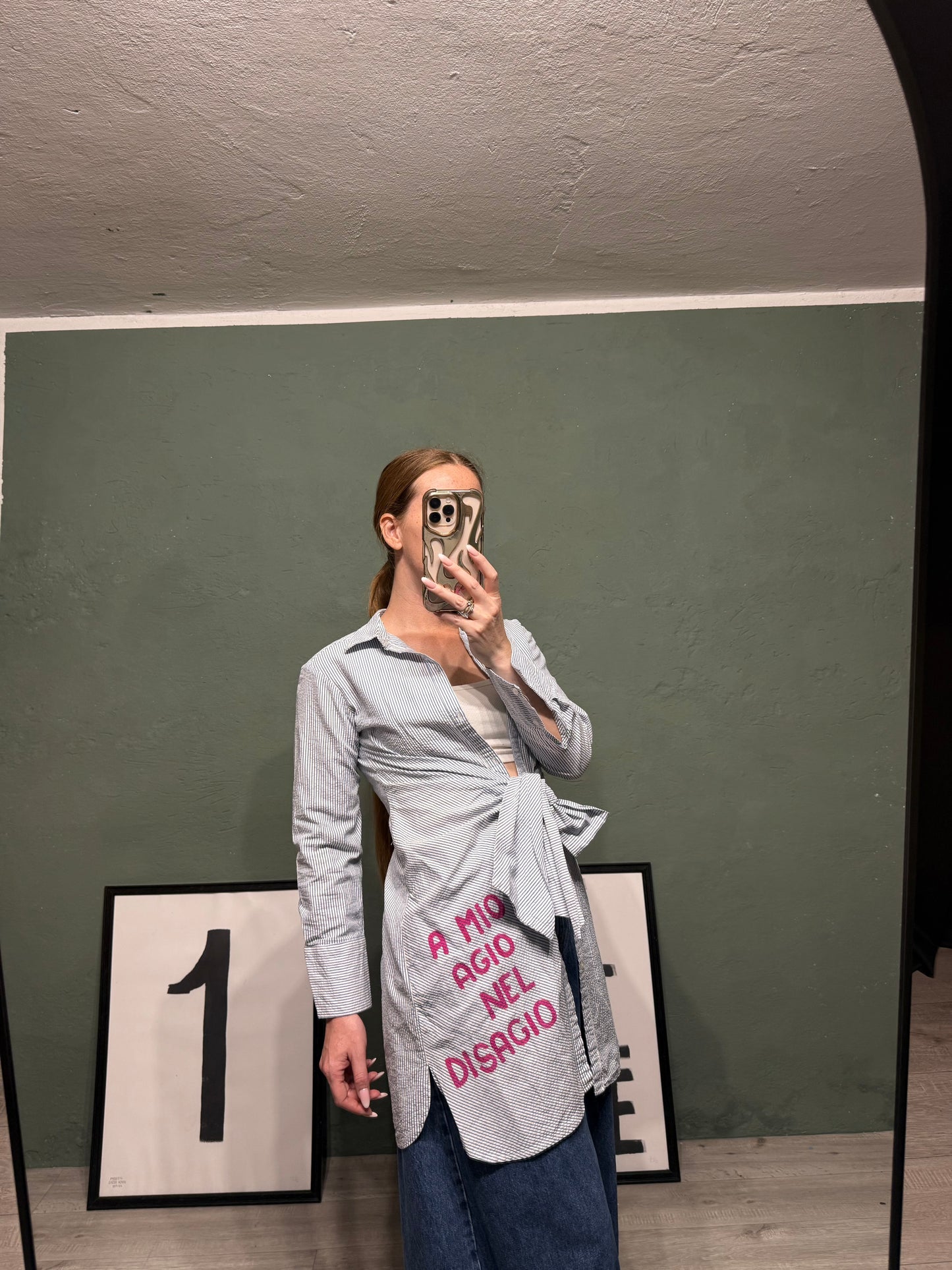 Camicia ‘A mio agio nel disagio’ tg.S
