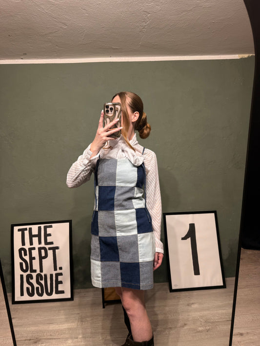 Abito denim patchwork