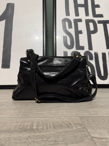 Postina in pelle con tracolla