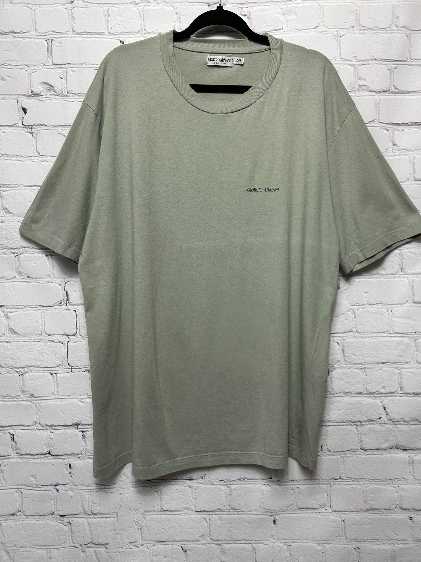 T-shirt vintage verde salvia Giorgio Armani tg.XXL