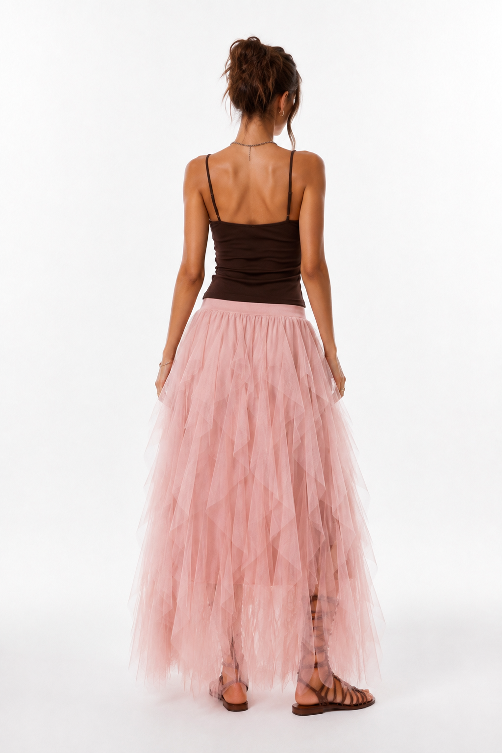 Maxigonna petali tulle