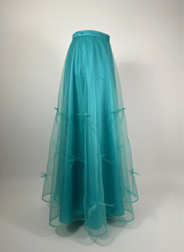 Maxigonna tulle turchese