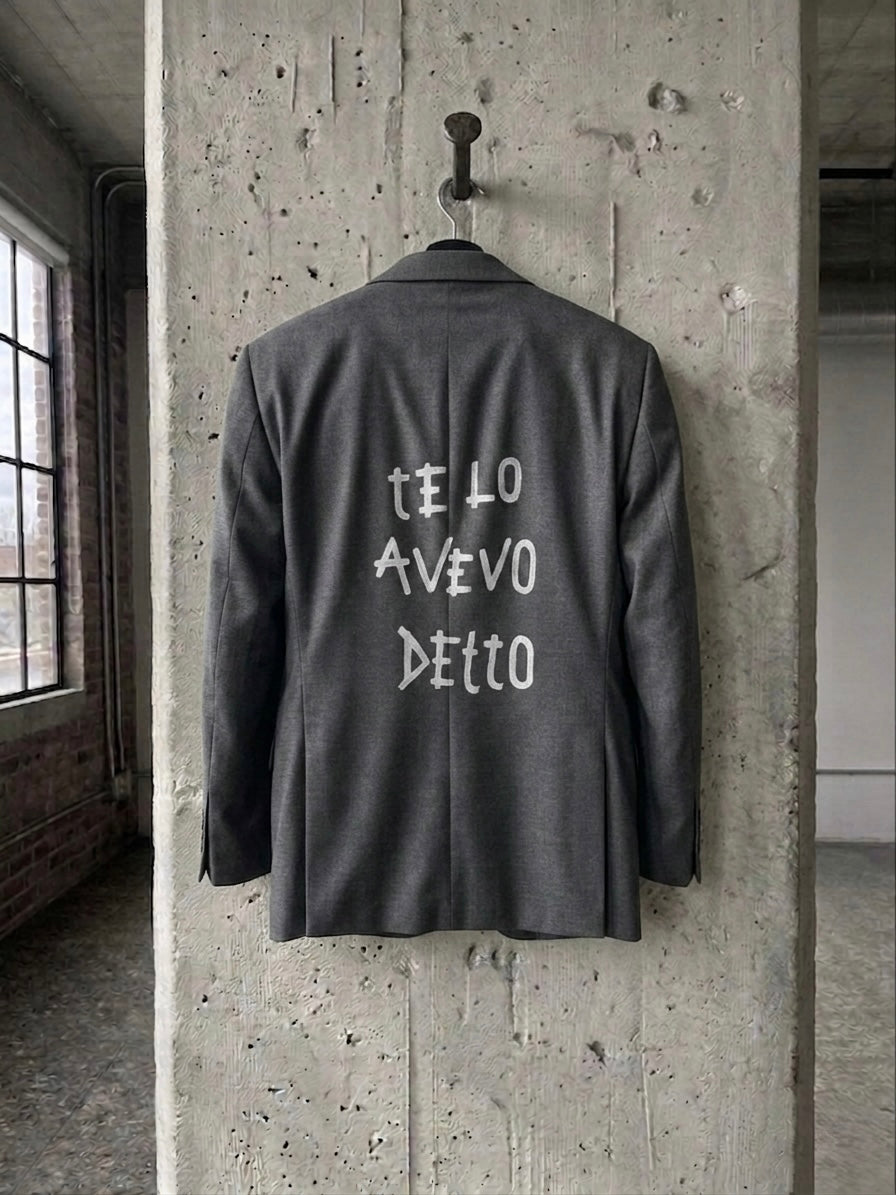 Blazer vintage ‘te lo avevo detto’ handprinted