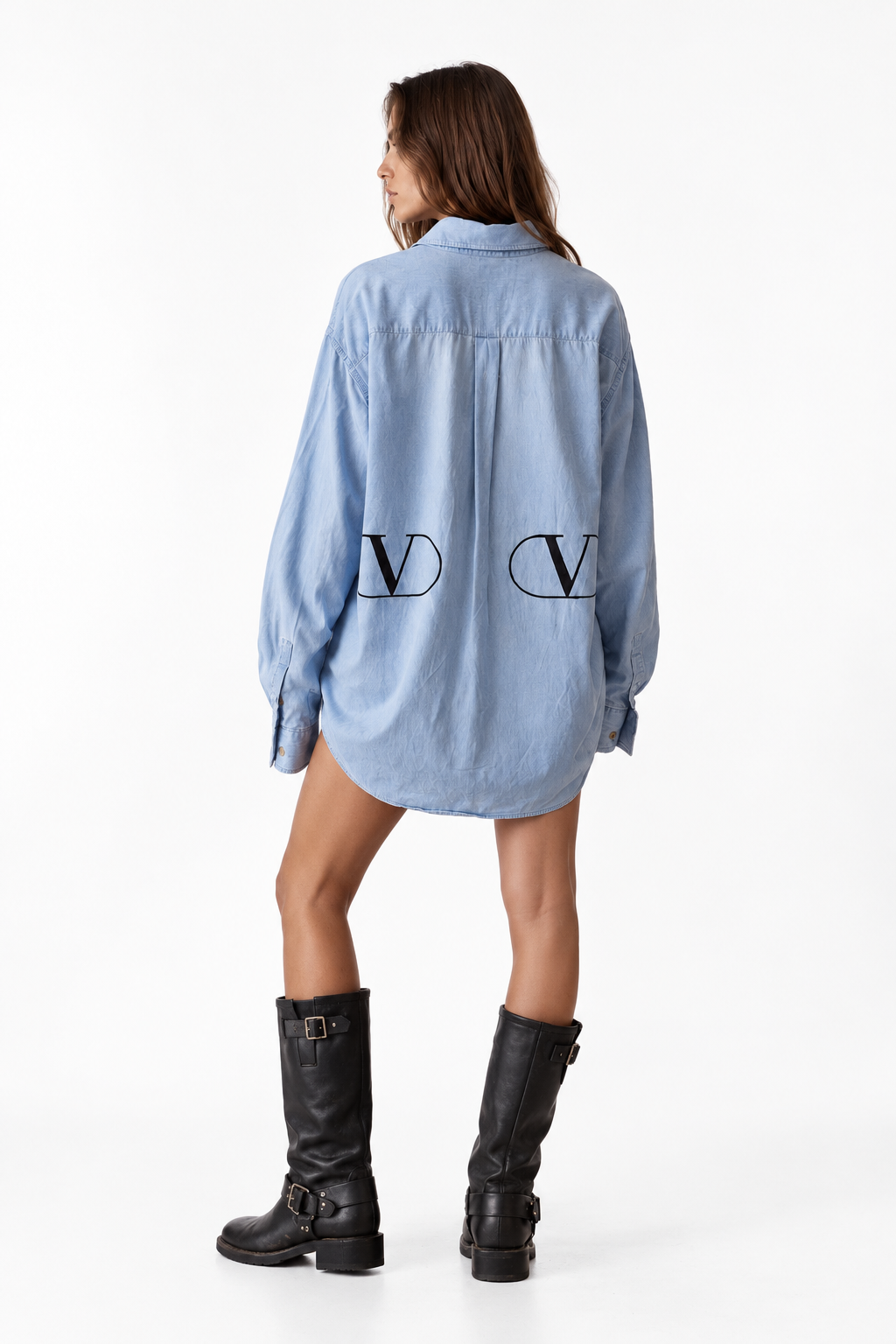 Camicia denim vintage Valentino Garavani reworked