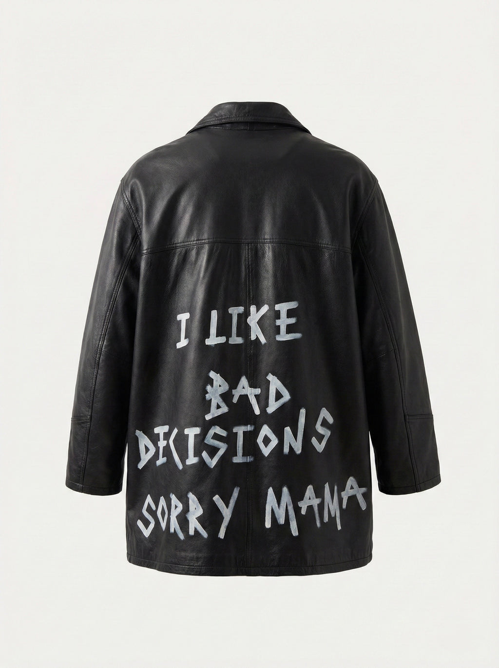 Giacca in pelle ‘Sorry mama’