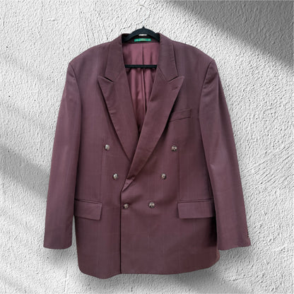 Blazer burgundy doppiopetto ‘Gioconda’ handmade