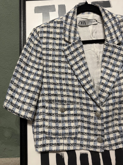 Blazer crop tweed Zara
