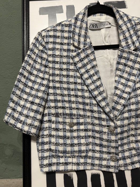 Blazer crop tweed Zara
