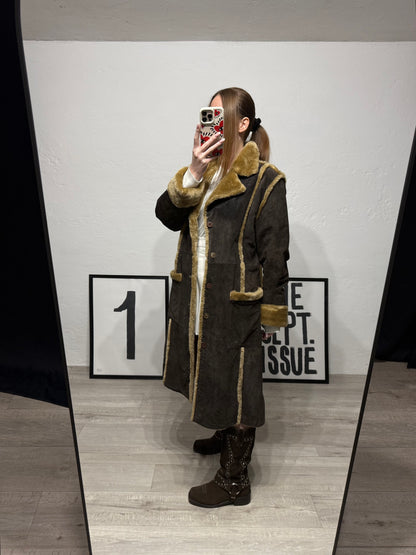 Giacca vintage in pelle - pelliccia