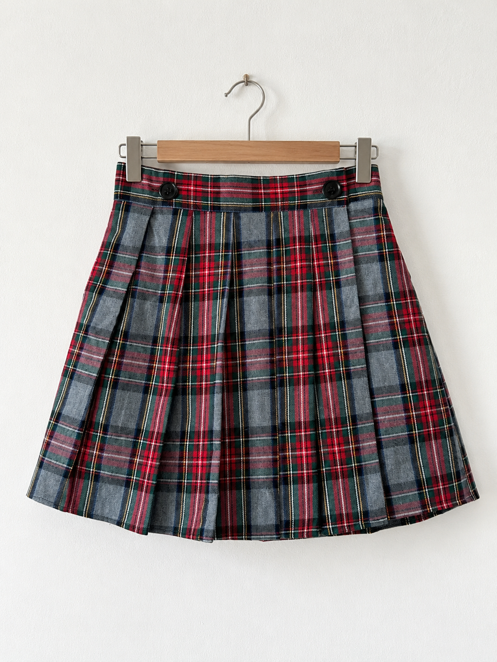 Minigonna Plissé Tartan Vintage