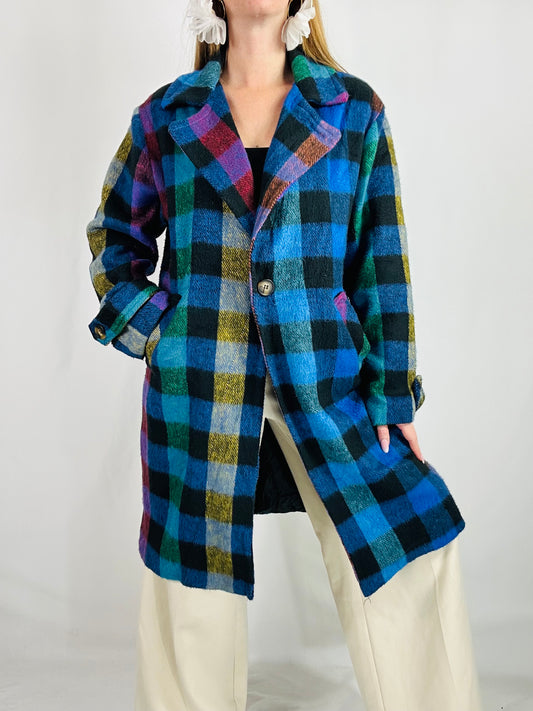 Cappotto tartan multicolor tg.M