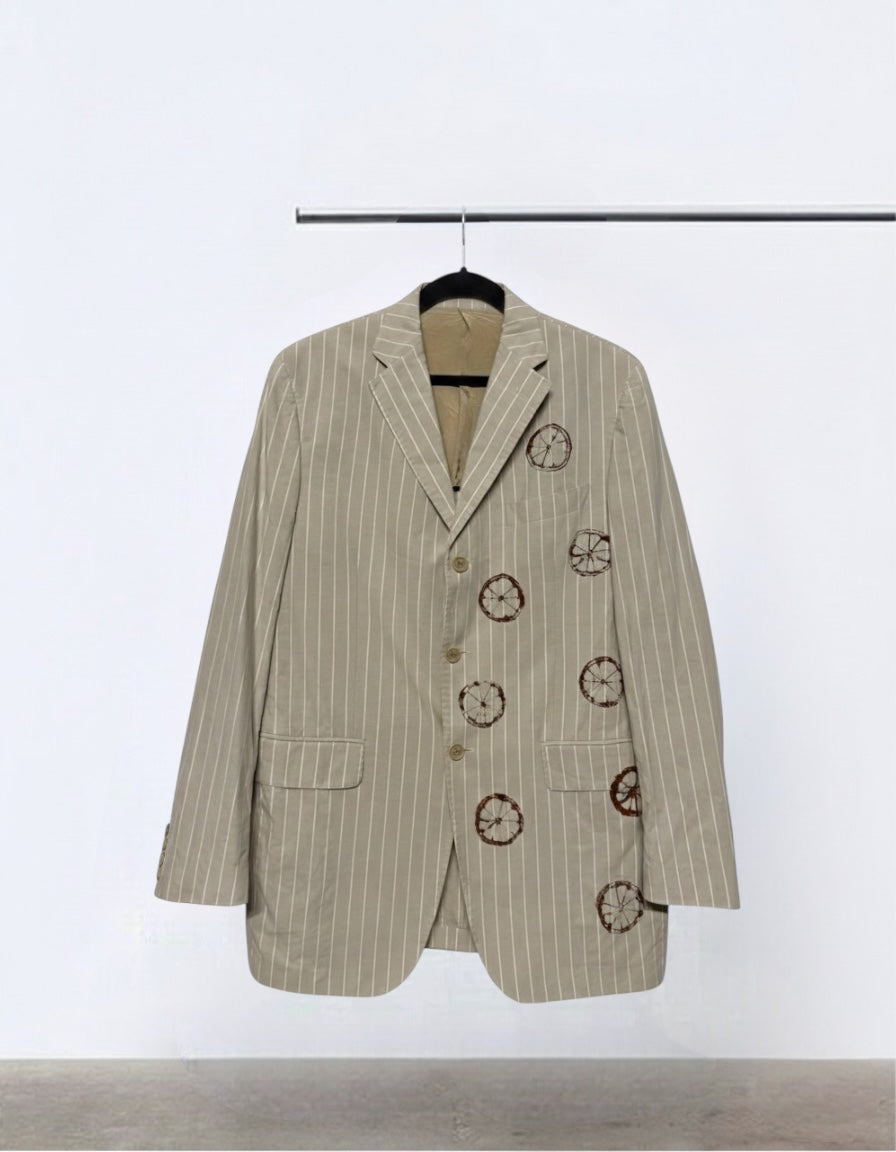 Blazer vintage gessato ‘Lemonade’ handmade