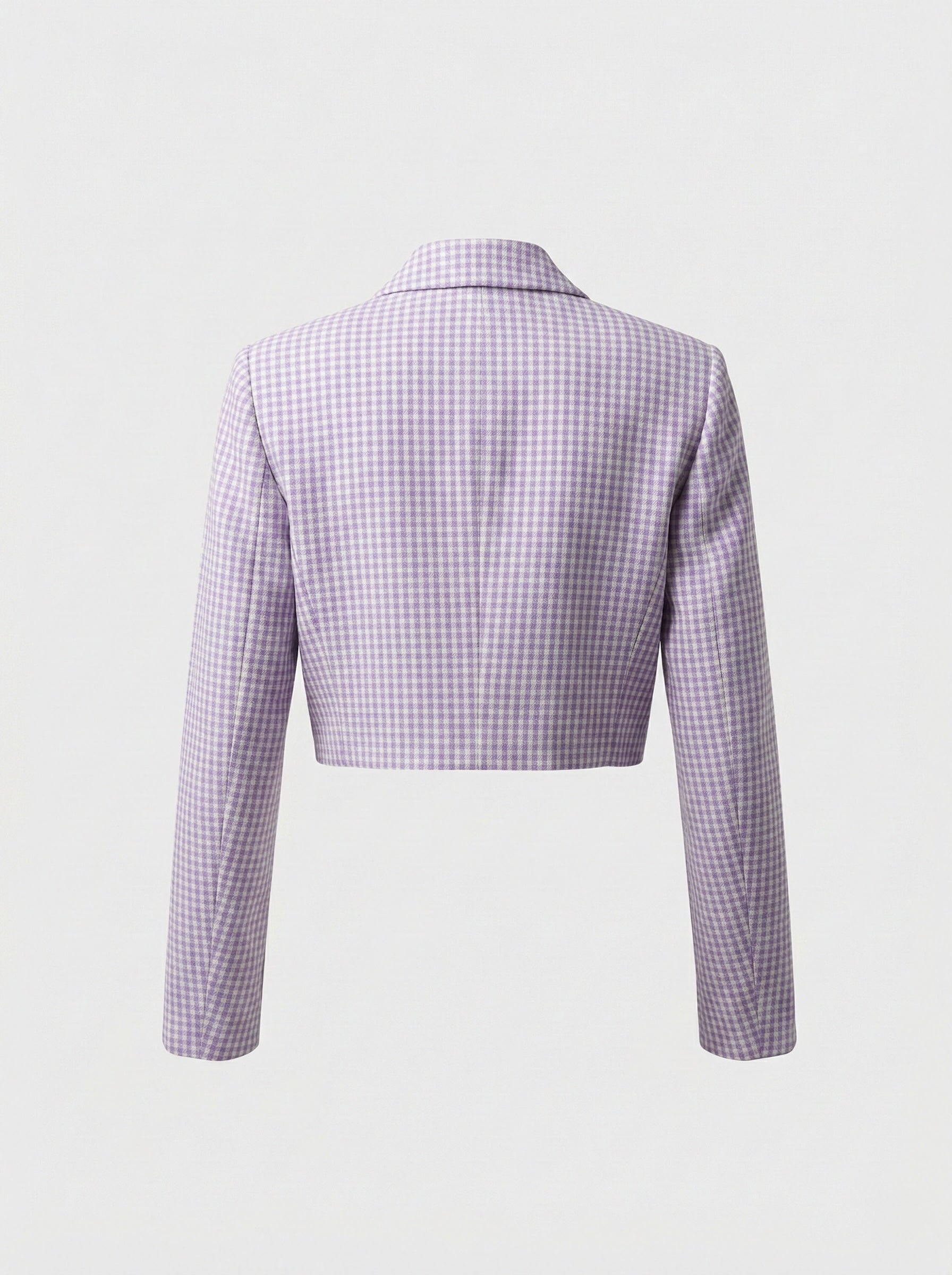 Blazer crop Vichy lavanda Zara