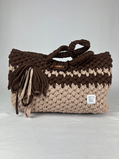 Sand crochet bag