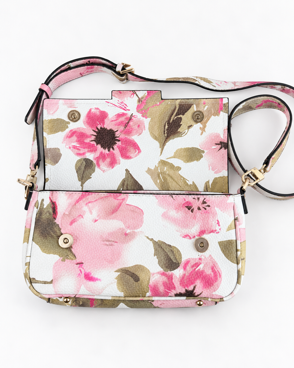 Borsa Guess floreale rosa con tracolla regolabile