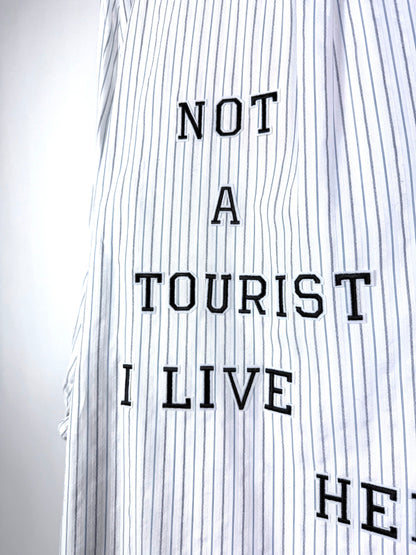 Camicia righe ‘Not a tourist’ tg.L