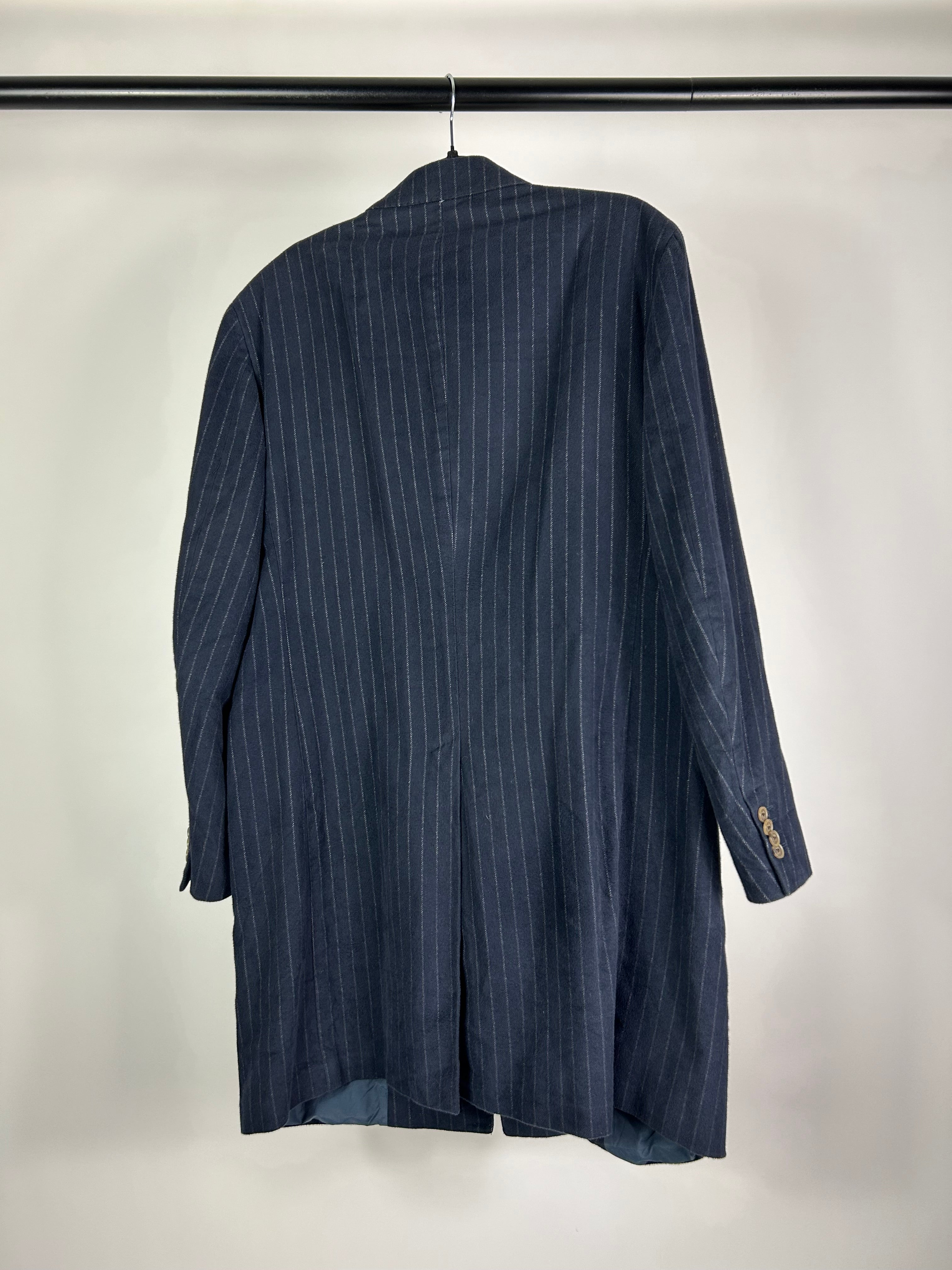 Cappotto monopetto gessato