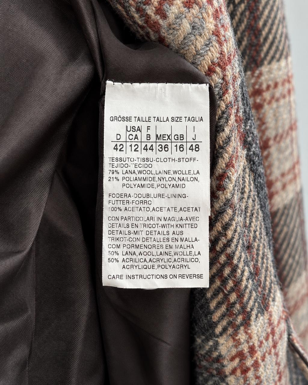 Cappotto tartan misto lana Marella