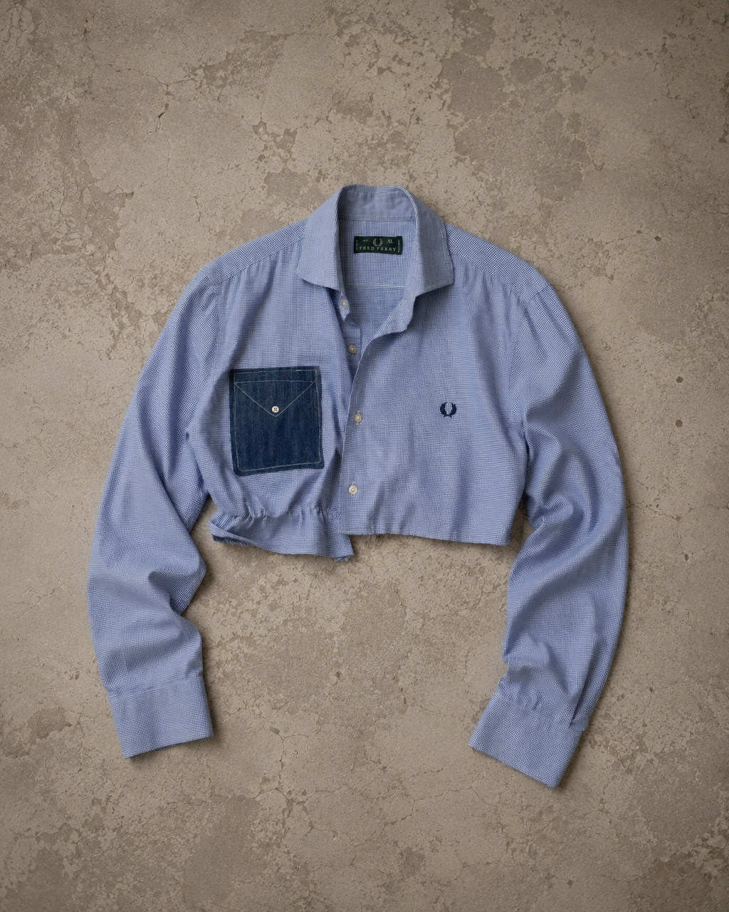 Camicia Vichy Fred Perry rouge reworked
