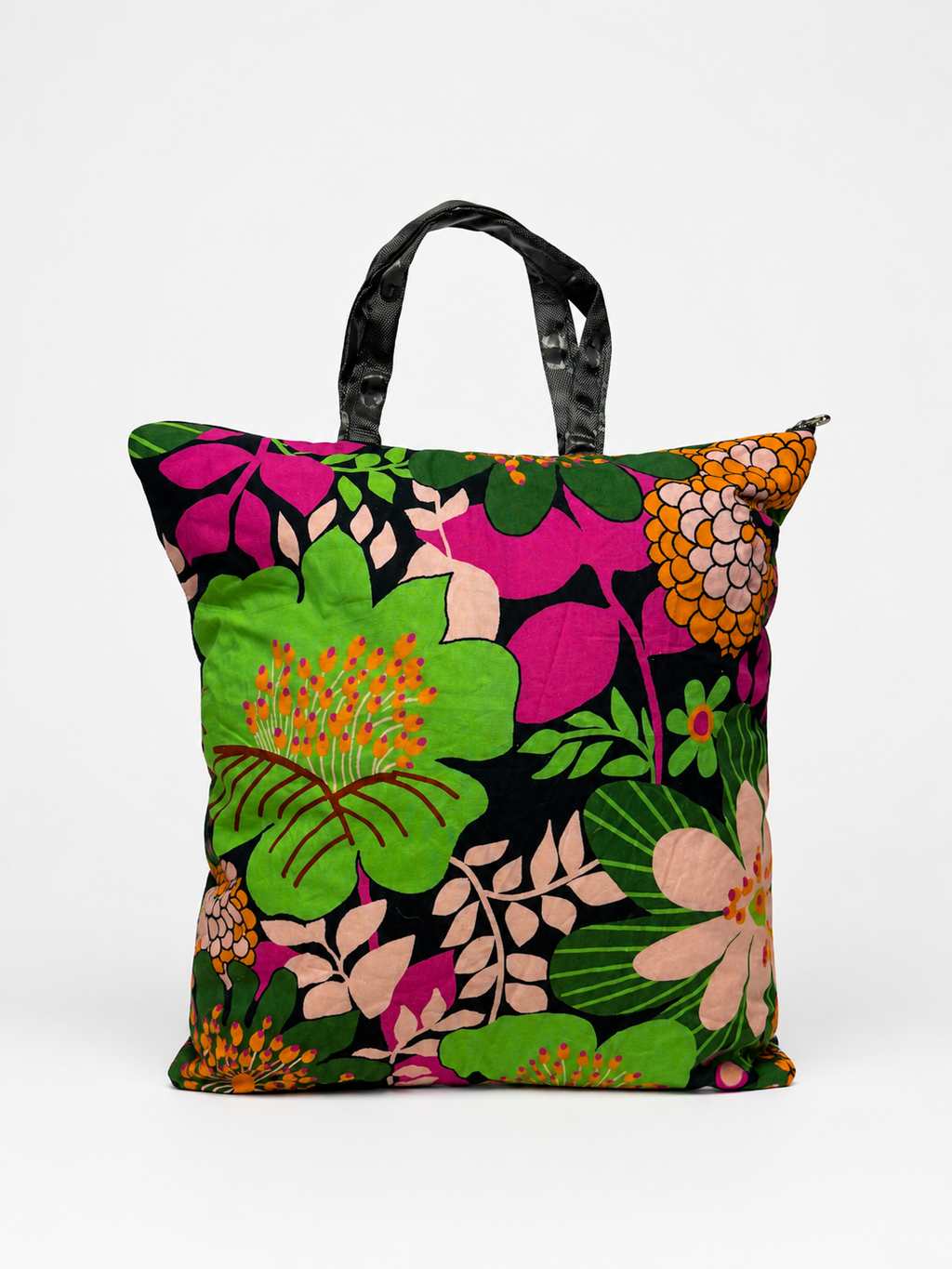 Shopper flowers handmade tasca logo Gucci