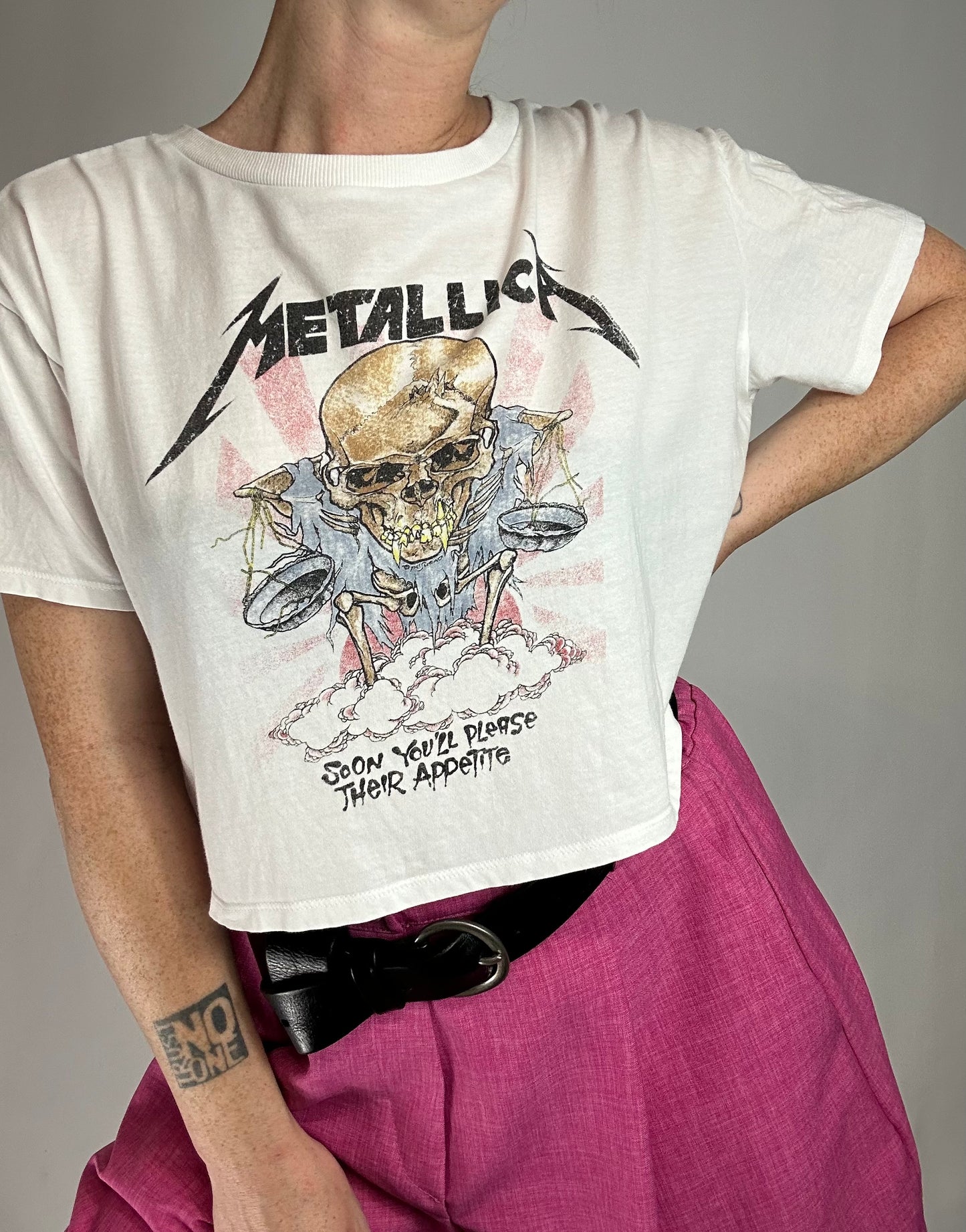 T-shirt crop Metallica tg.M