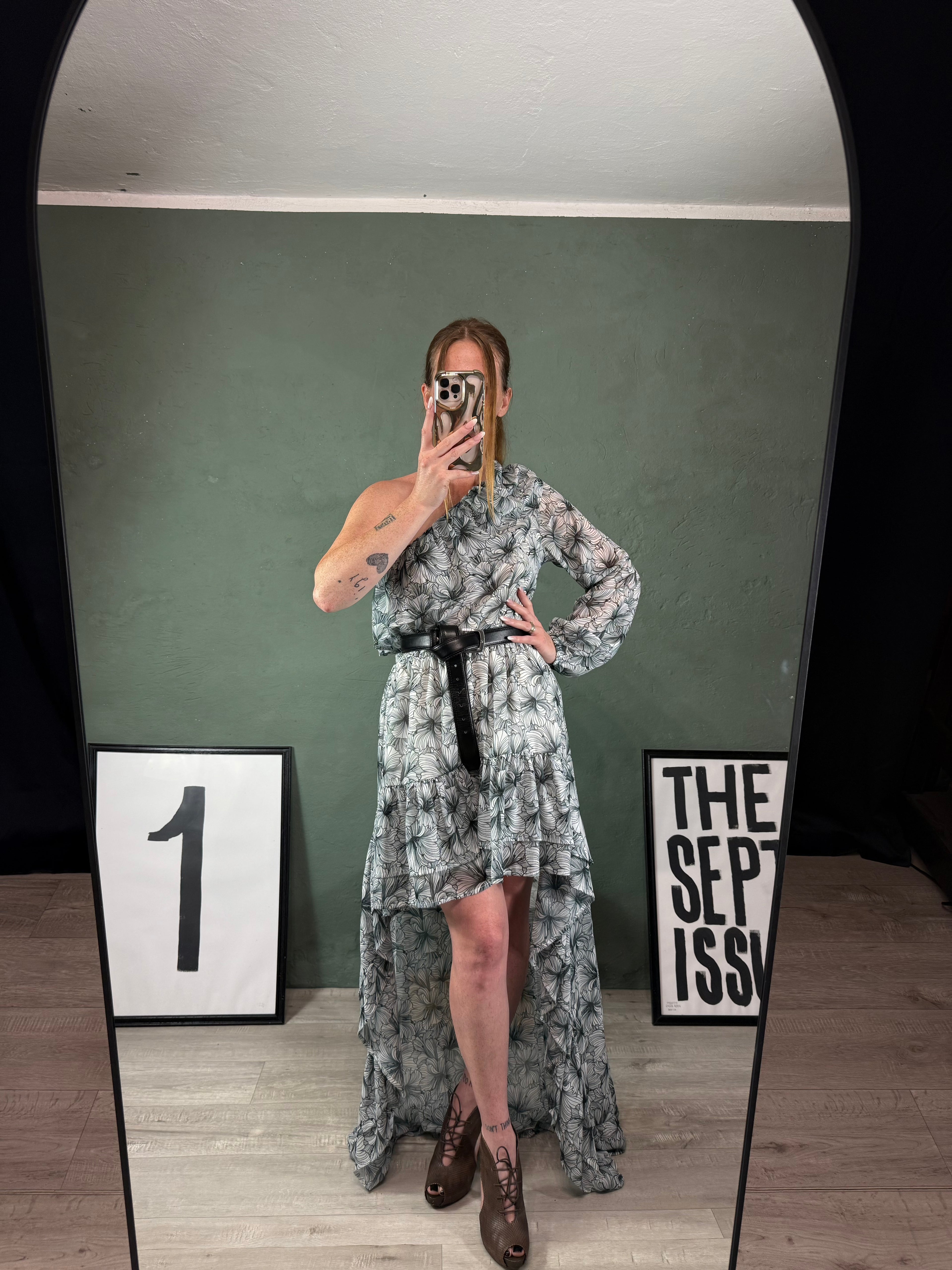 Abito asimmetrico fantasia Revise tg.L