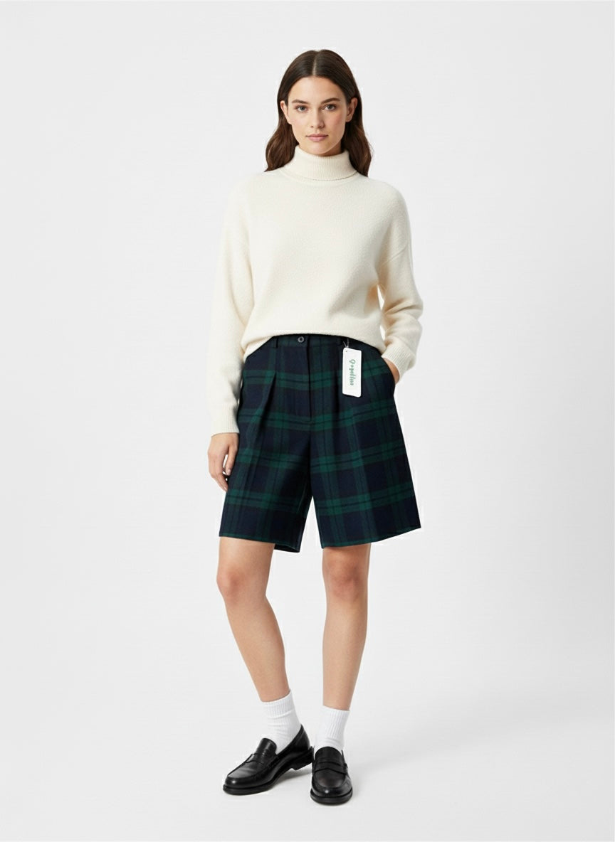 Bermuda tartan vintage 100% lana