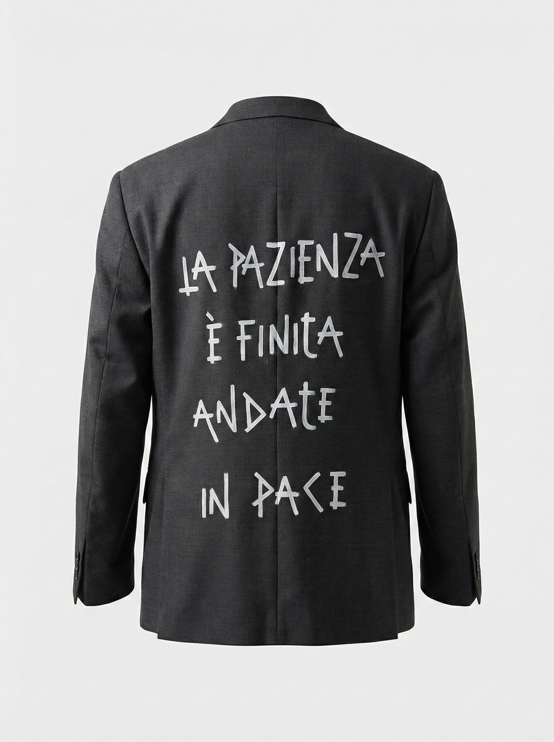 Blazer ‘La pazienza è finita’ handmade
