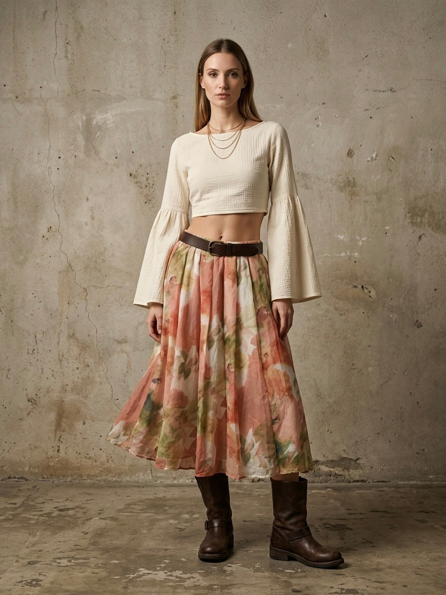 Gonna fiorata vintage