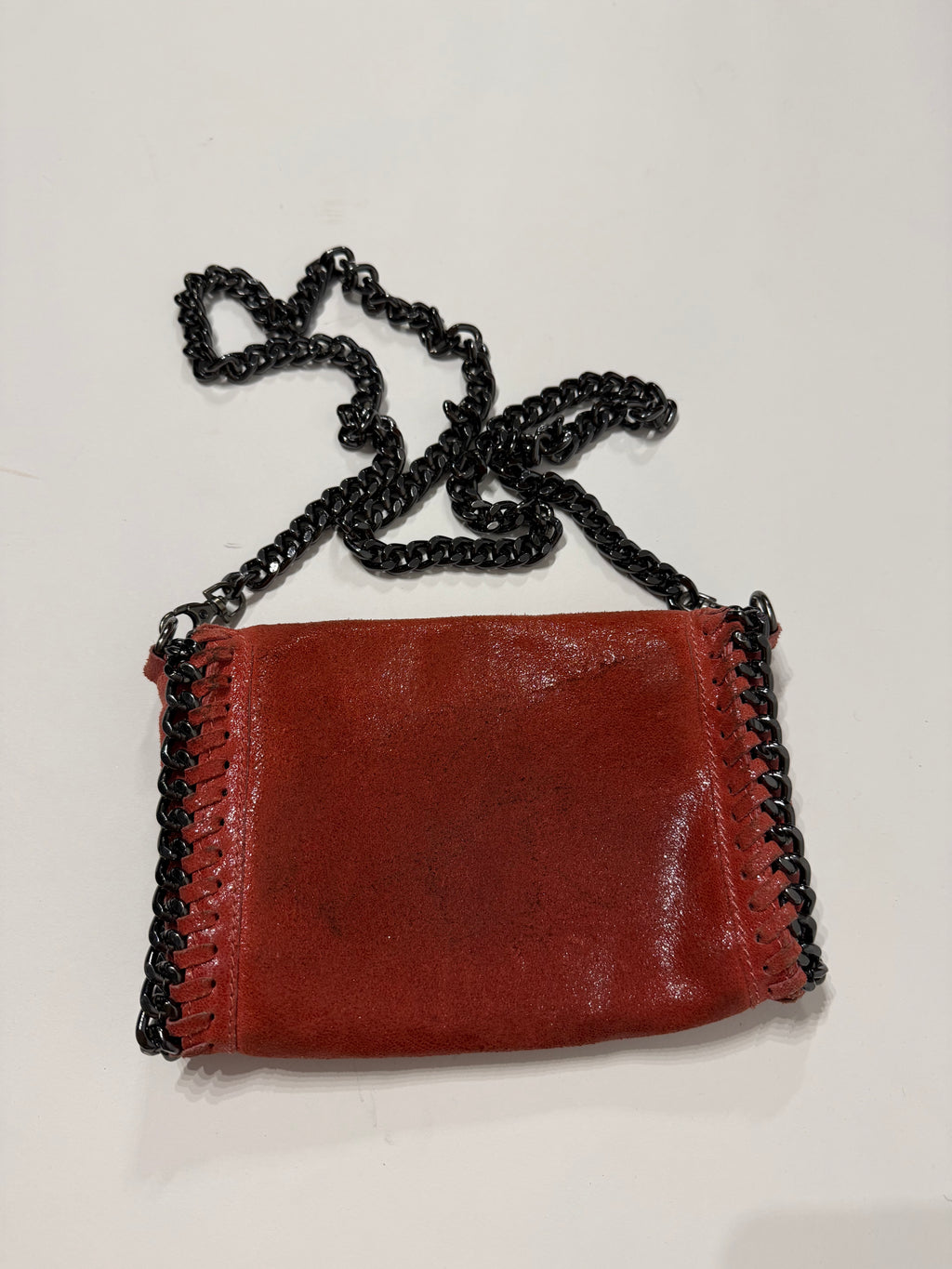 Pochette stella ciliegia in pelle