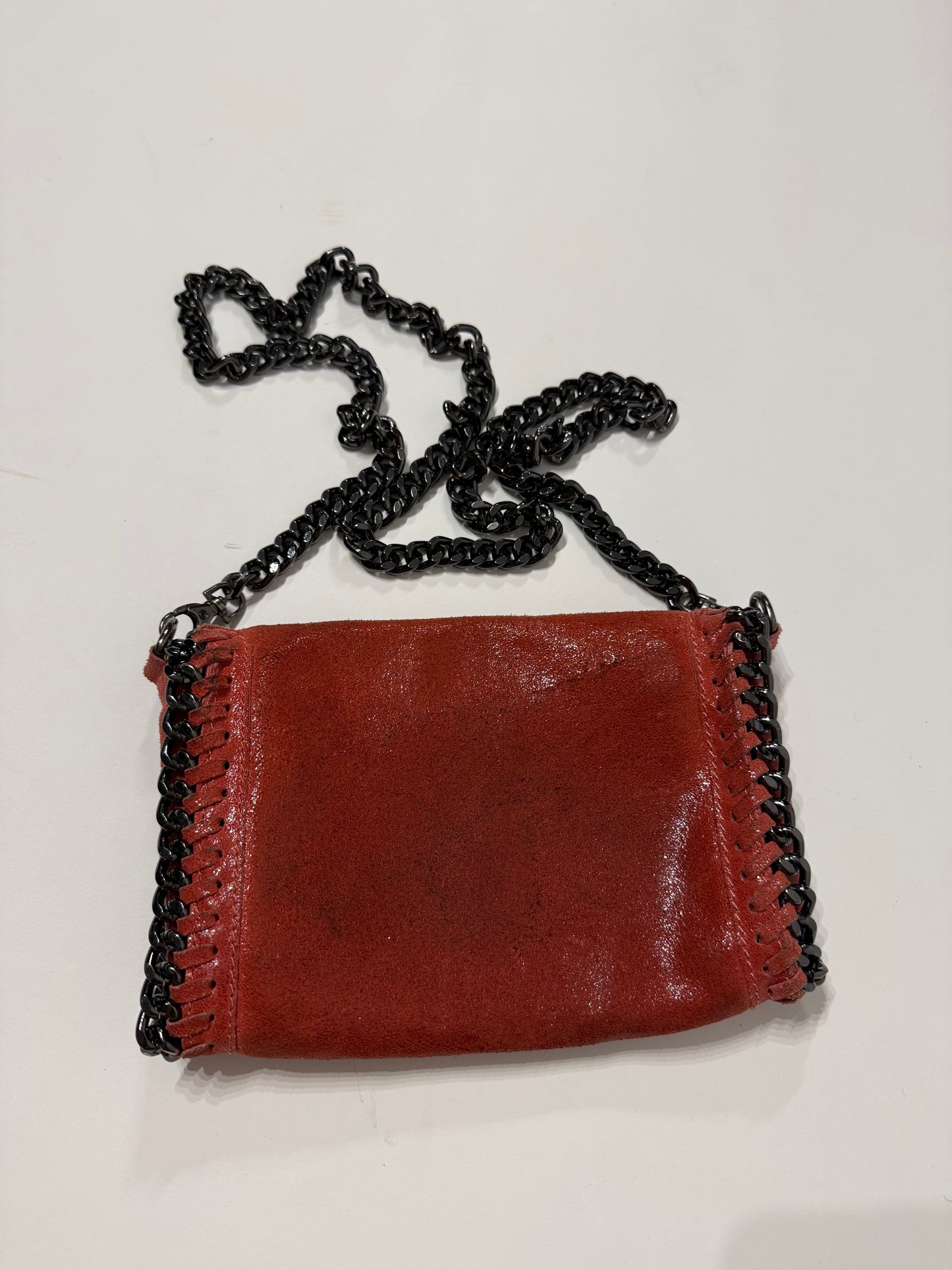 Pochette stella ciliegia in pelle