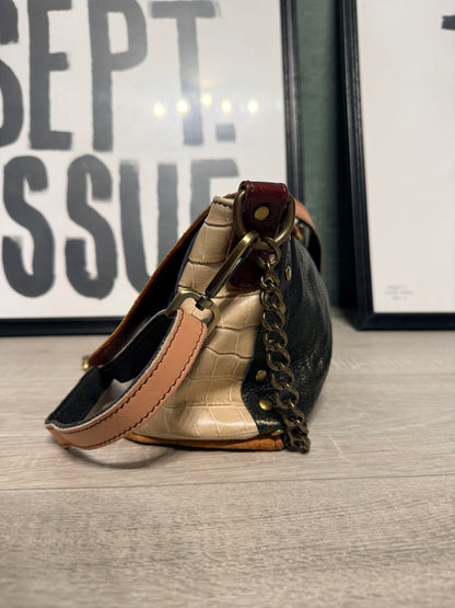 Postina multicolor in pelle handmade