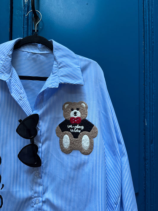 Camicia righe ‘Se do fastidio, ditemelo che continuo’