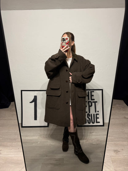 Cappotto monopetto Brooksfield cachi