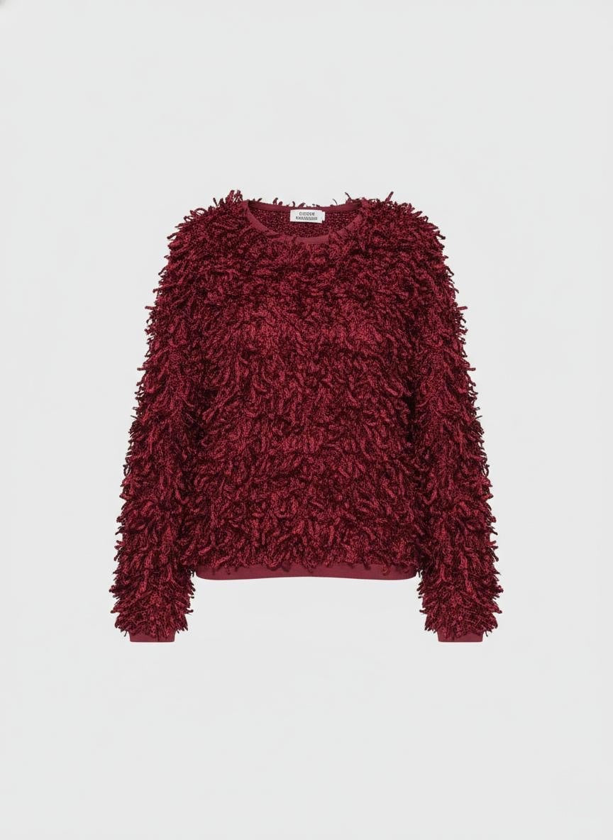 Maglia frange amaranto