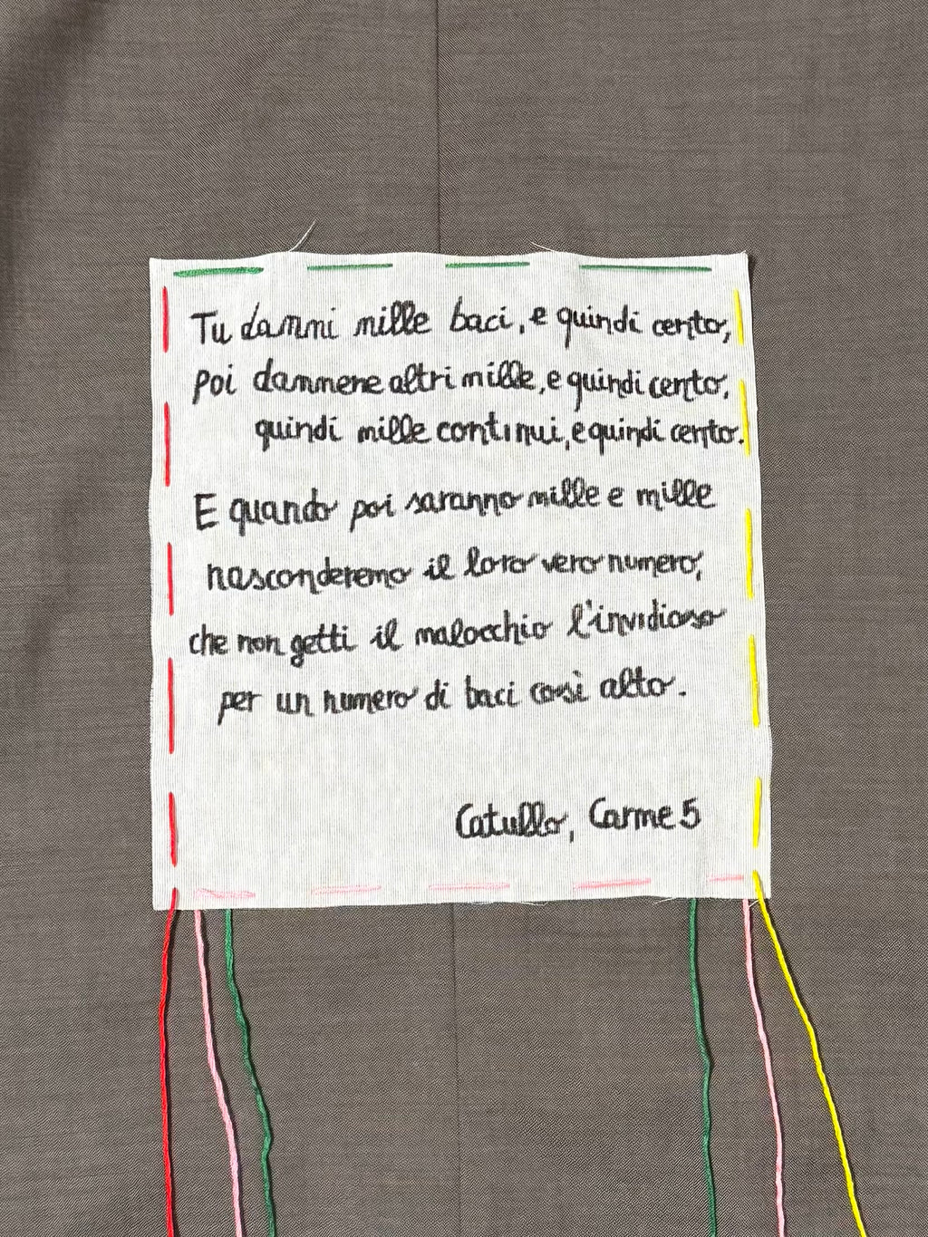 Blazer poesia ‘Carme V Catullo’ handmade