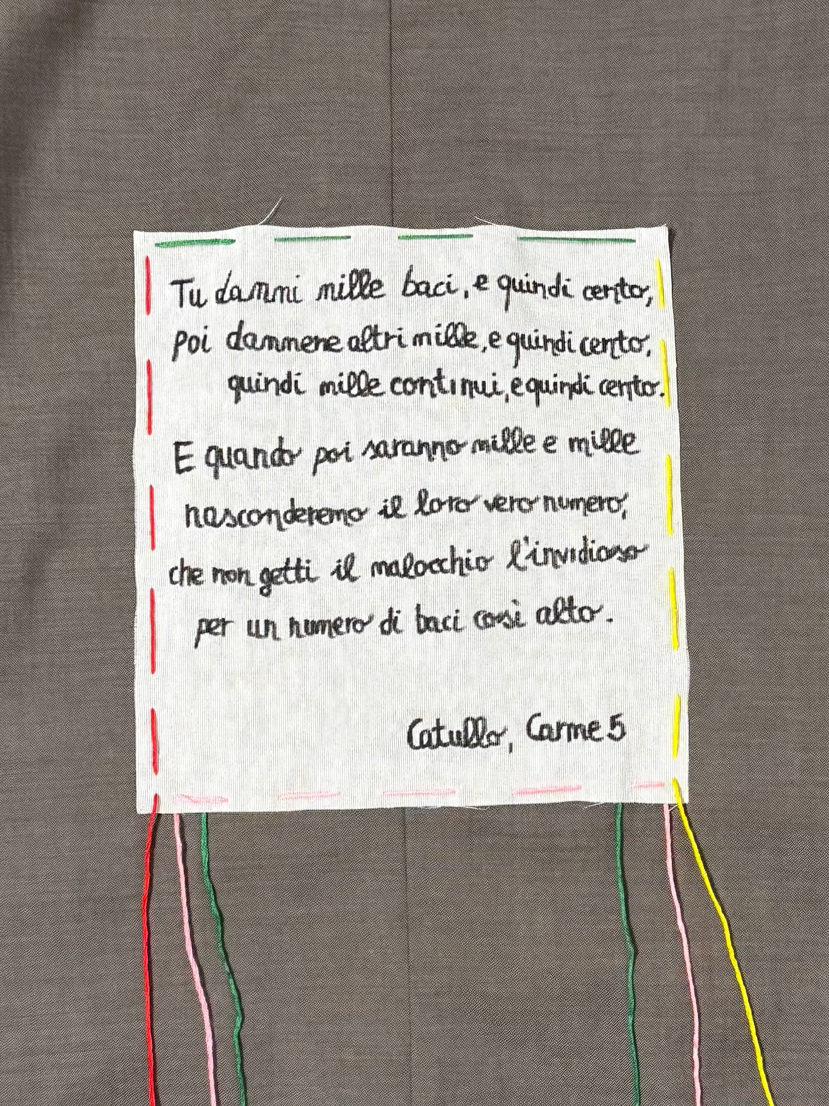 Blazer poesia ‘Carme V Catullo’ handmade