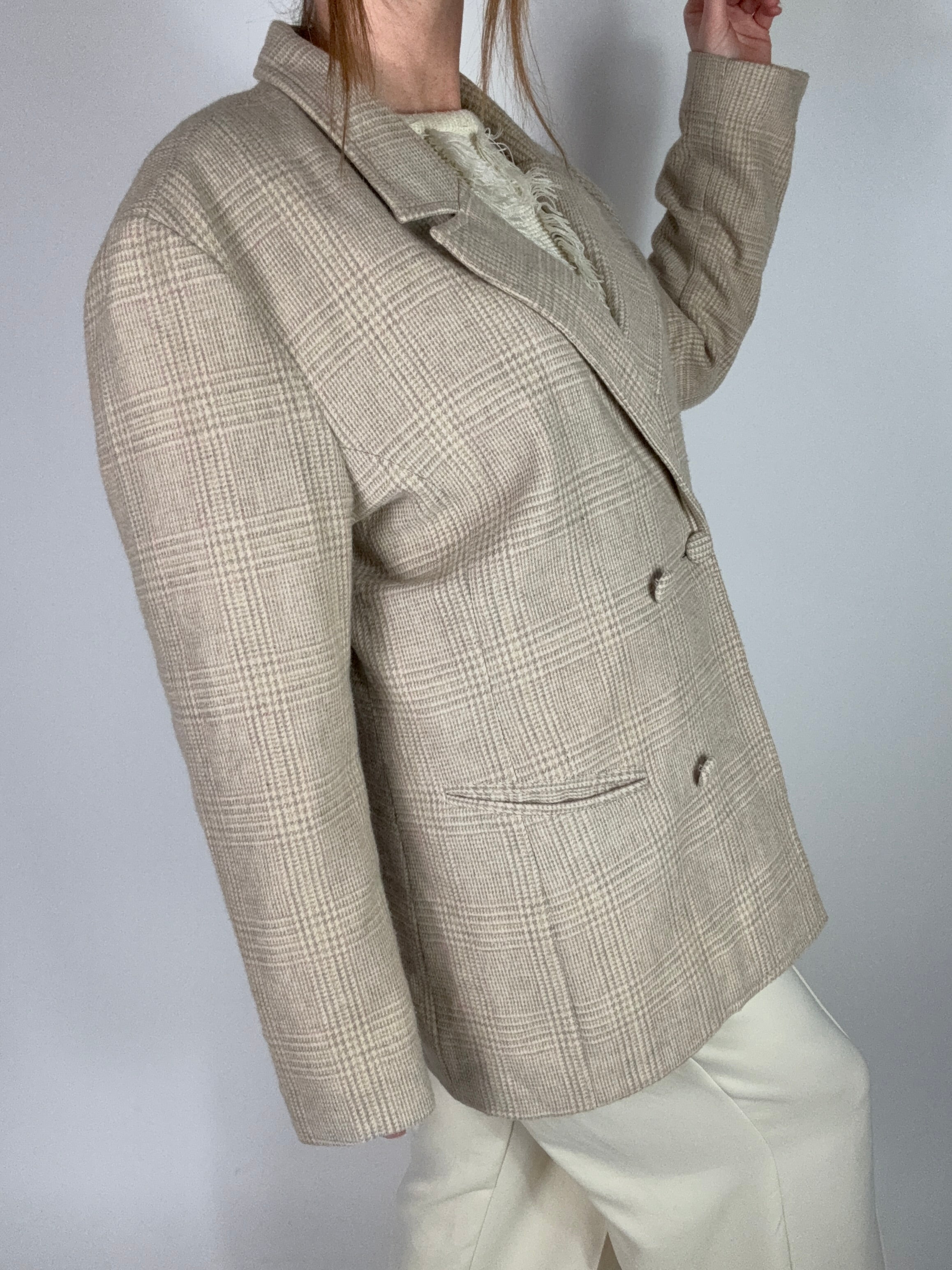 Blazer vintage doppiopetto pied de poule tg.L