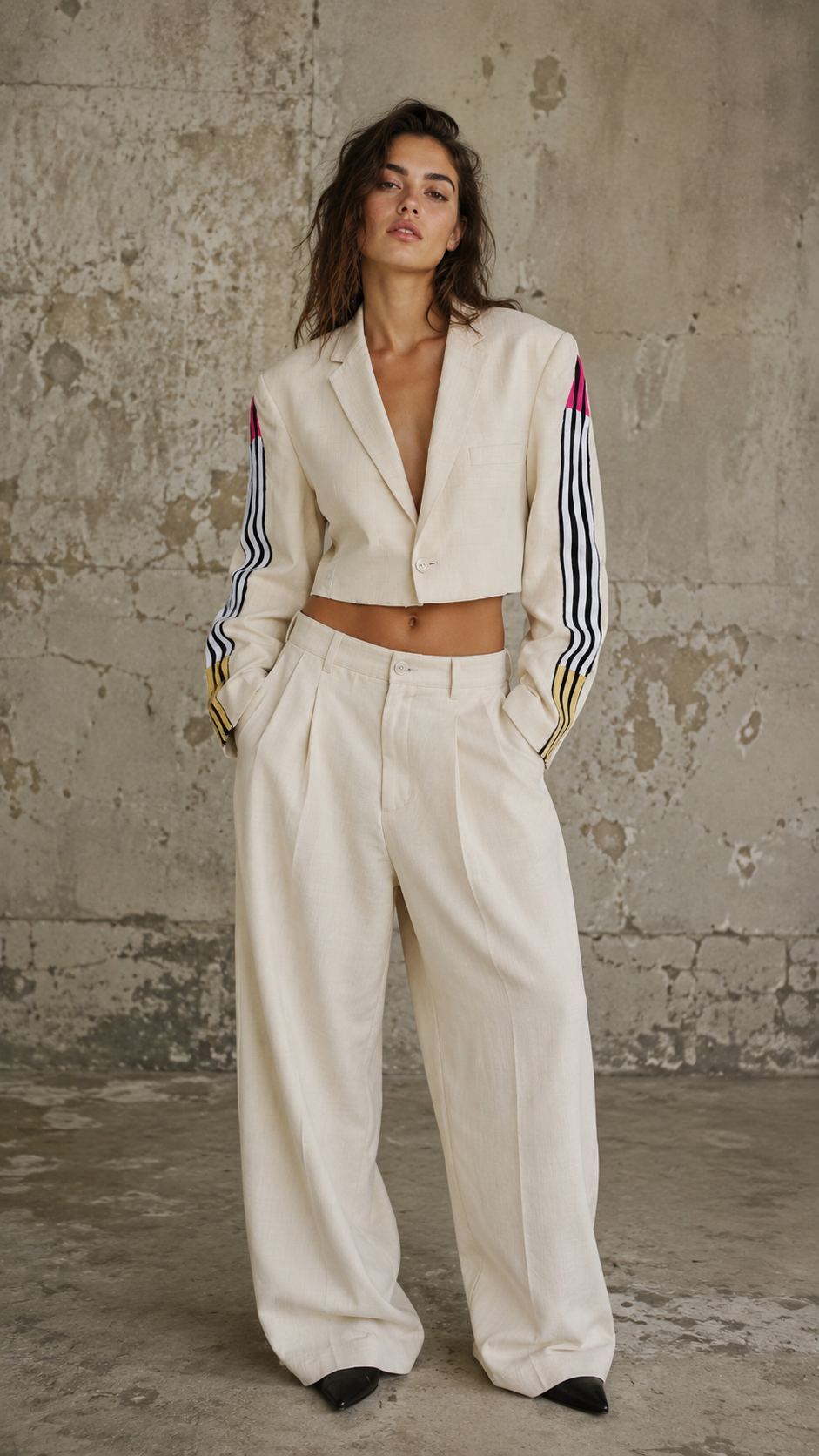 Blazer vintage crop ‘Adidas’ upcycling - reworked