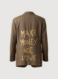 Blazer doppiopetto ‘Make money not love’ Sacré-Cœur