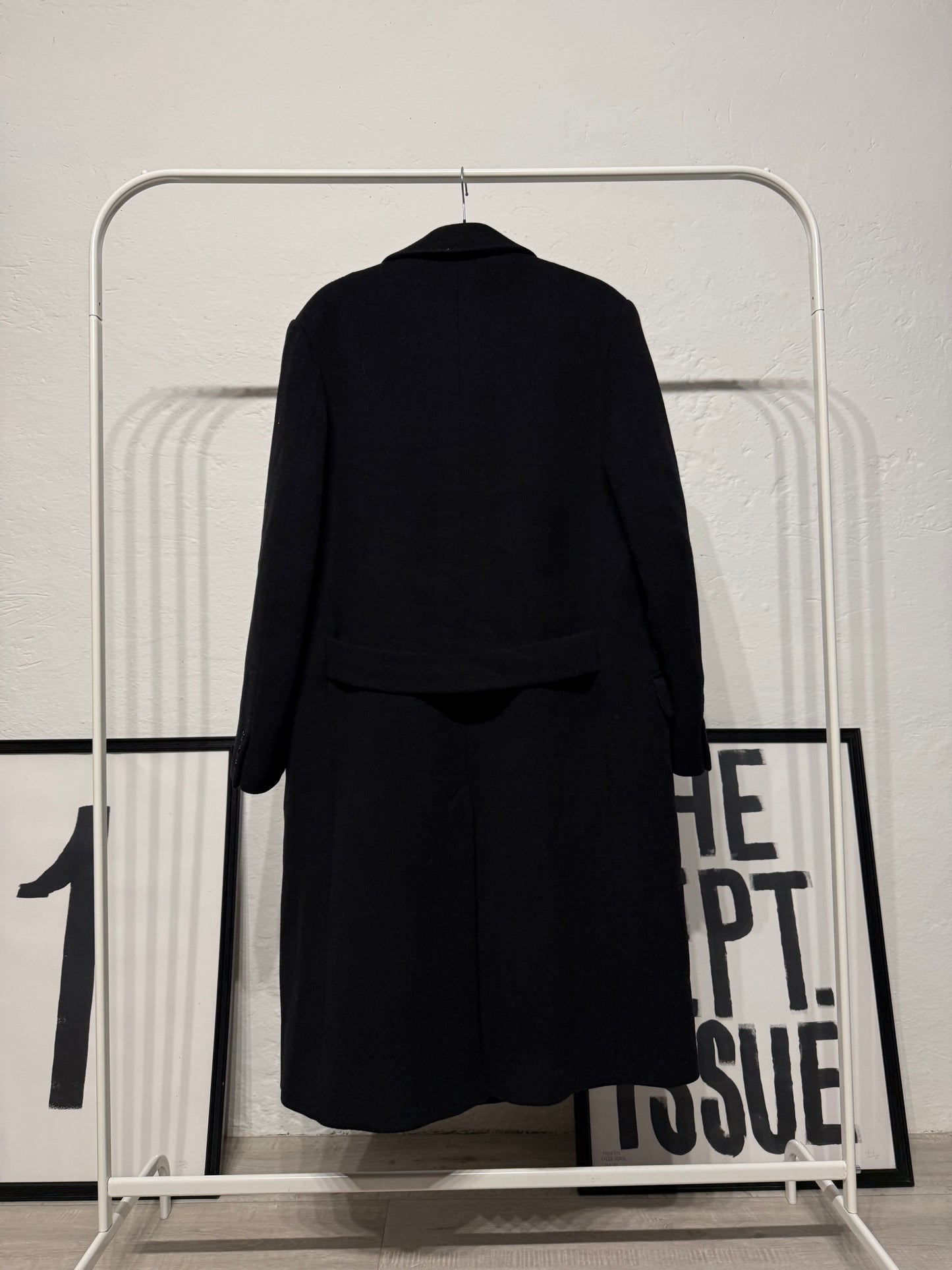 Cappotto sartoriale vintage doppiopetto nero
