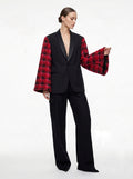 Blazer vintage ‘Tartan sleeves’ reworked
