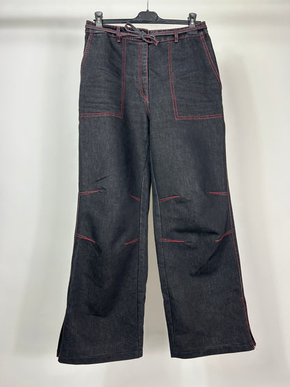 Pantalone baggy cuciture rosse tg.L
