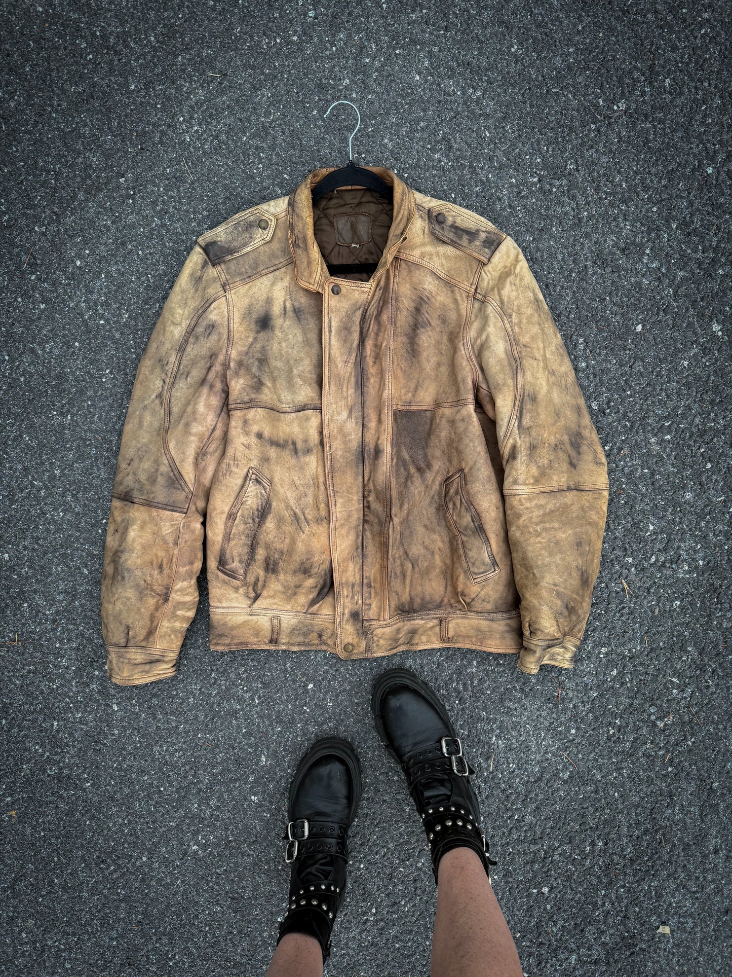 Bomber in pelle ‘Rebel’ handmade